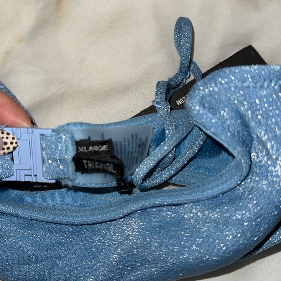TRIANGL NWT blue sparkle bikini - Picture 5 of 6